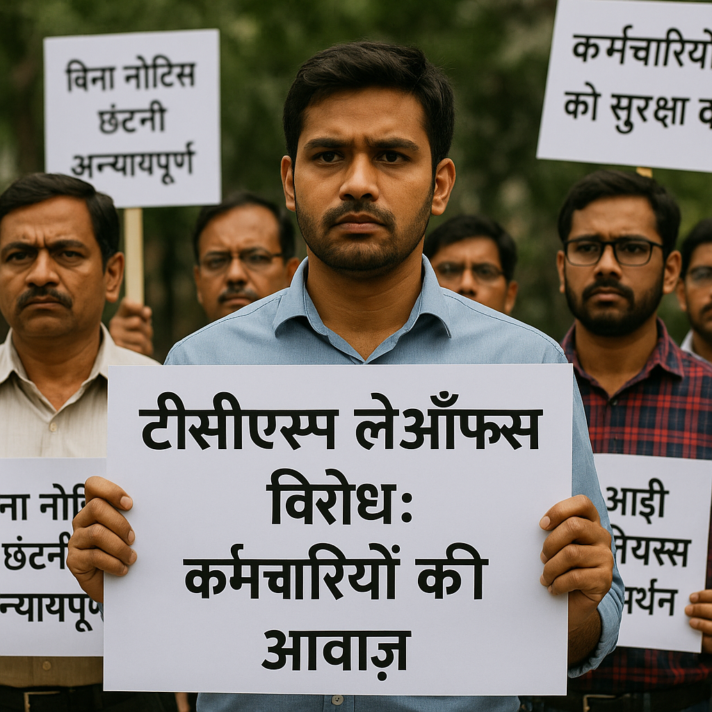 tcs layoffs protest